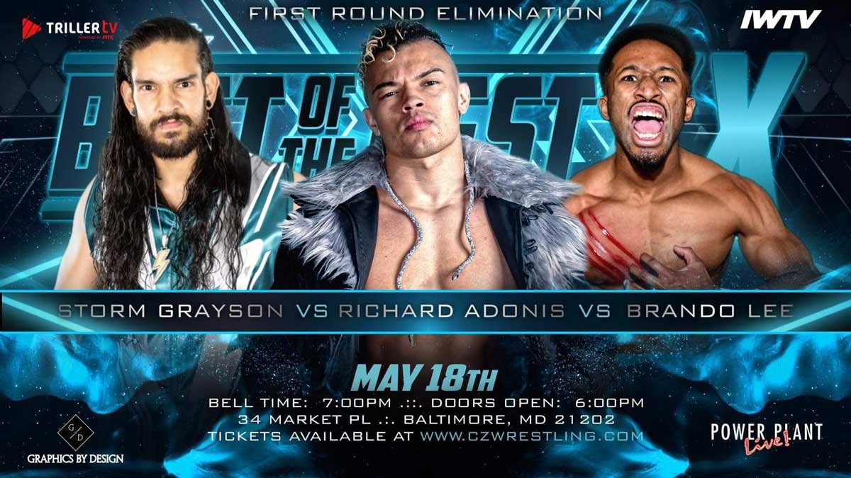 1st Rd Elimination - Storm Grayson Vs. Richard Adonis Vs. Brando Lee - Best Of The Best XX - May 18th at Power Plant Live in Baltimore MD - Tix on sale now
