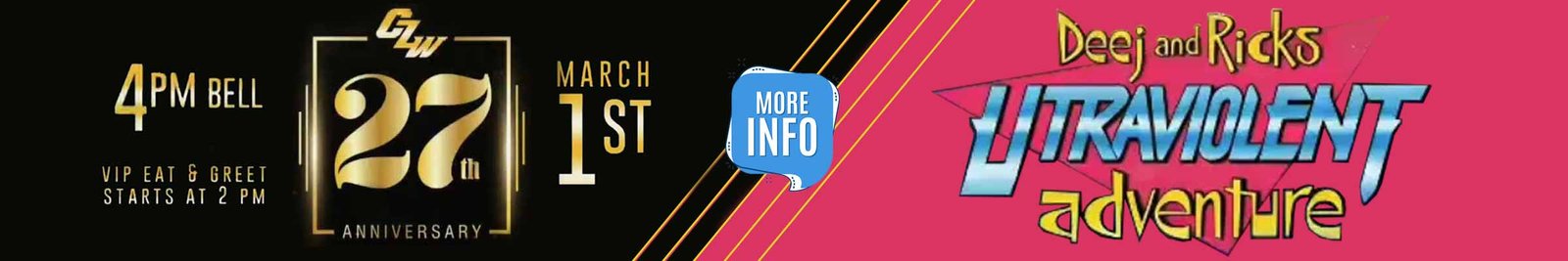 CZW's 27th Anniversary is on March 1st - Tickets on sale now!