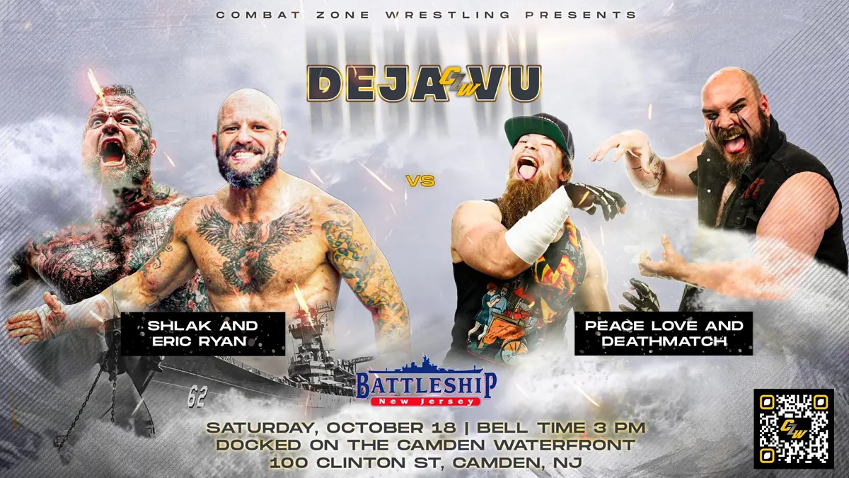 Tag-Team Match - Unmerciful Fate (Shlak + Eric Ryan) fight Peace, Love + Deathmatch (Alex Stretch + Anthraxx)