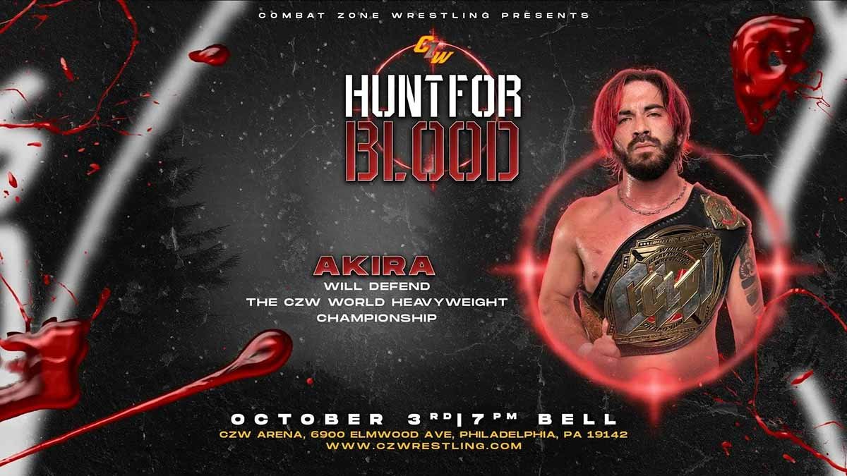 Akira defends the CZW Championship at CZW's Hunt For Blood