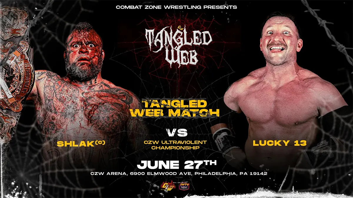 Ultraviolent Champ Shlak battles Lucky 13 in the Tangled Web match
