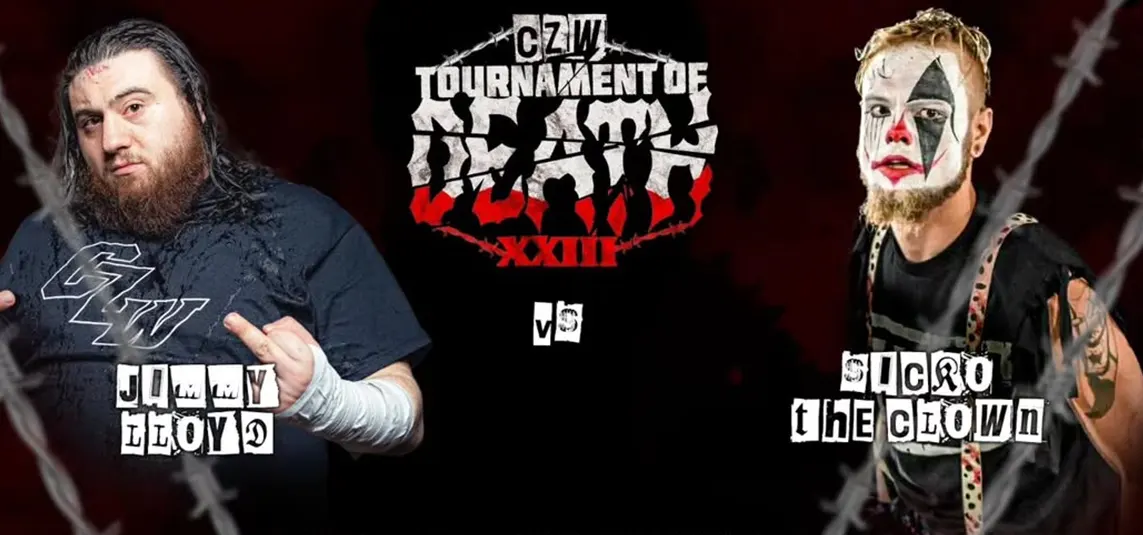 Sicko The Clown makes his CZW debut and will face ToD 17 winner, Jimmy Lloyd